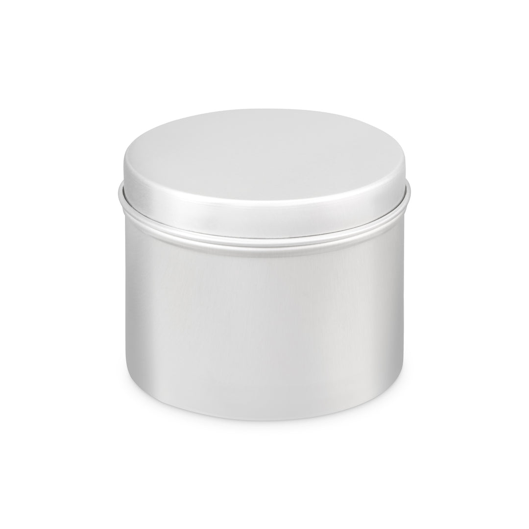 Boîte métallique ronde argentée sans soudure en aluminium