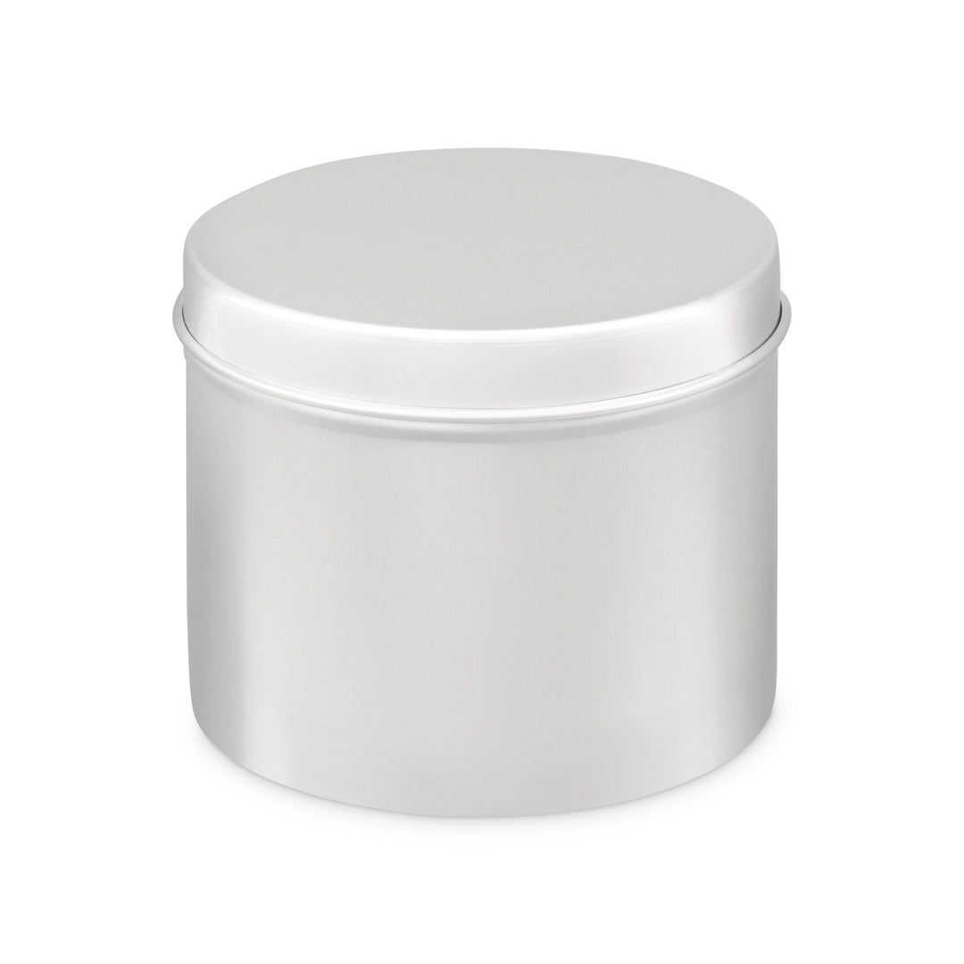Boîte métallique ronde argentée sans soudure en aluminium