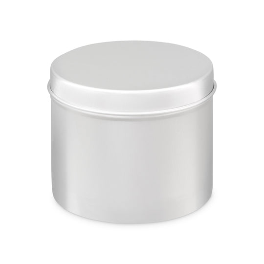 Boîte métallique ronde argentée sans soudure en aluminium