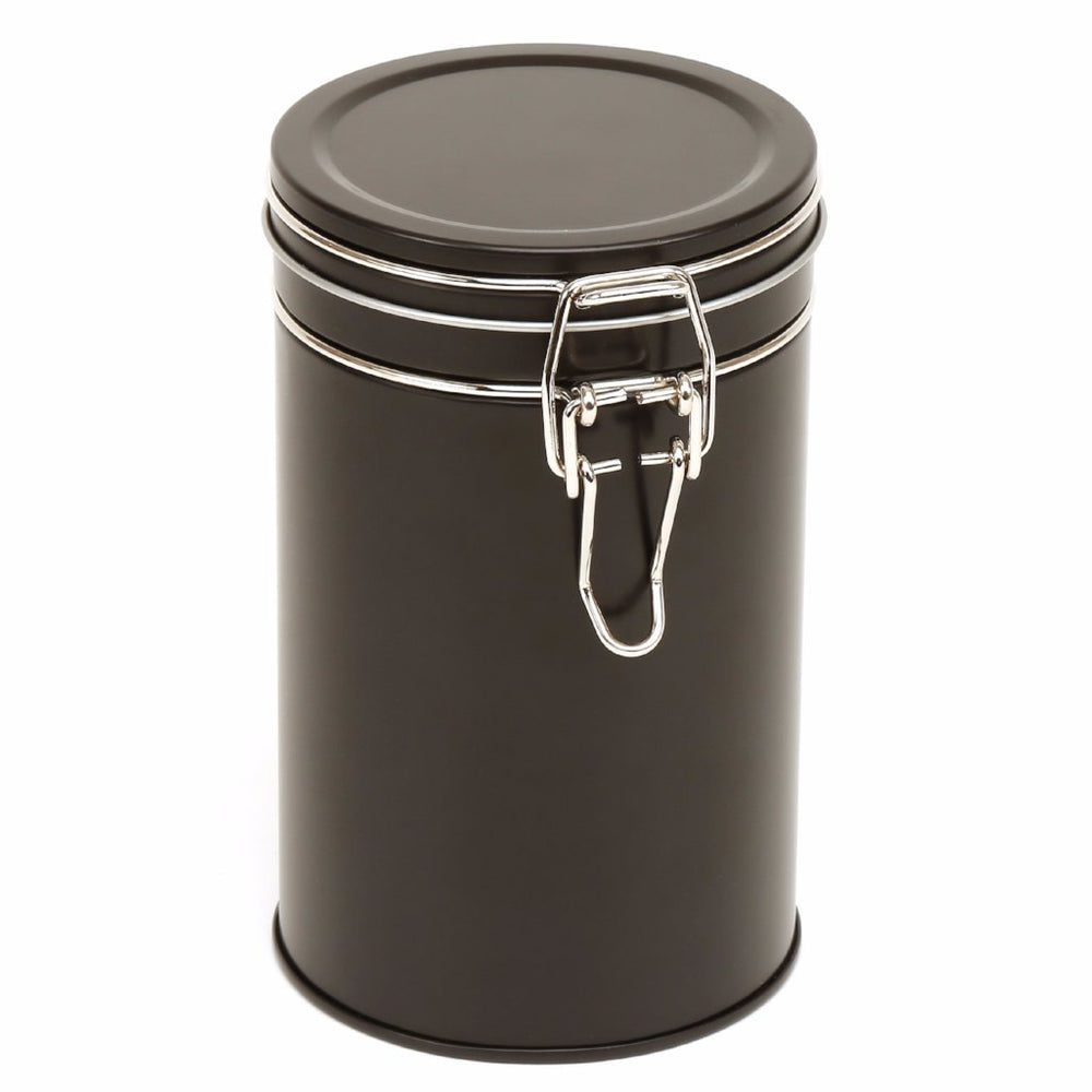Boîtes métalliques rondes noires avec couvercle à clip