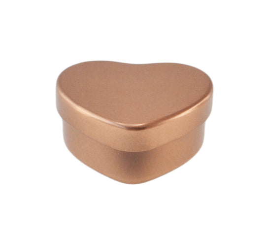 Boîtes métalliques en forme de cœur Or rosée