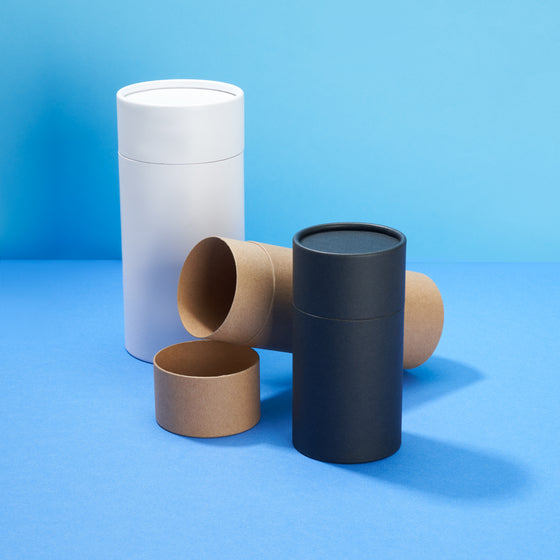 Tubes en carton Noir, Blanc ou Kraft brun