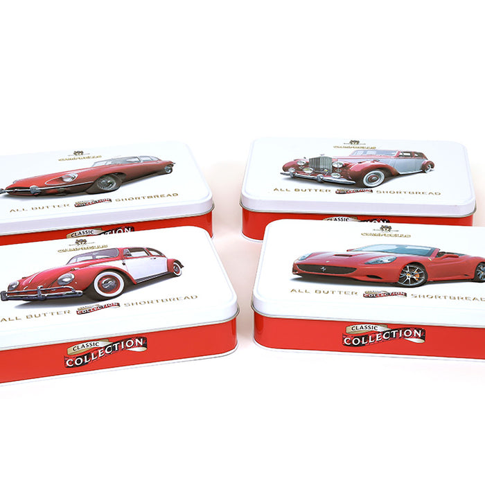 Collection de boîtes métalliques Campbells avec des images de voiture