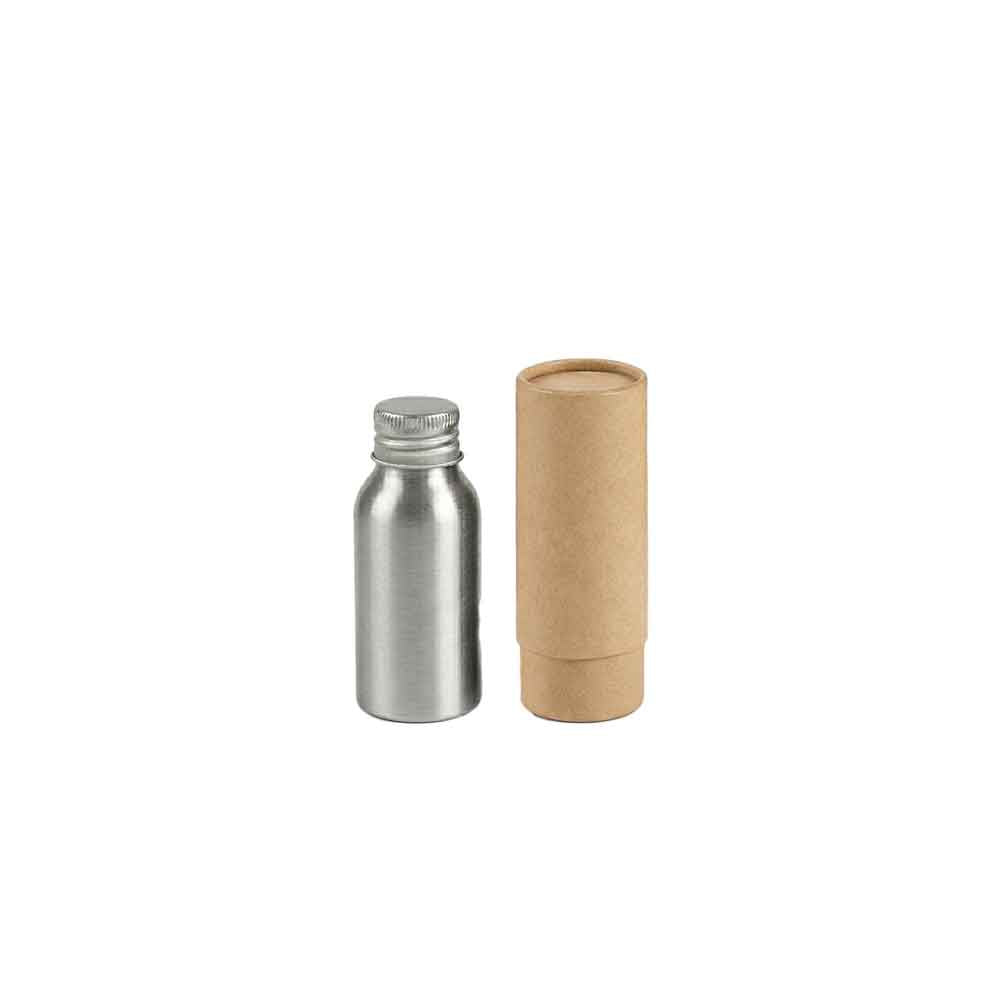 Bouteilles en aluminium à bouchon à vis avec pompe ou atomiseur en option