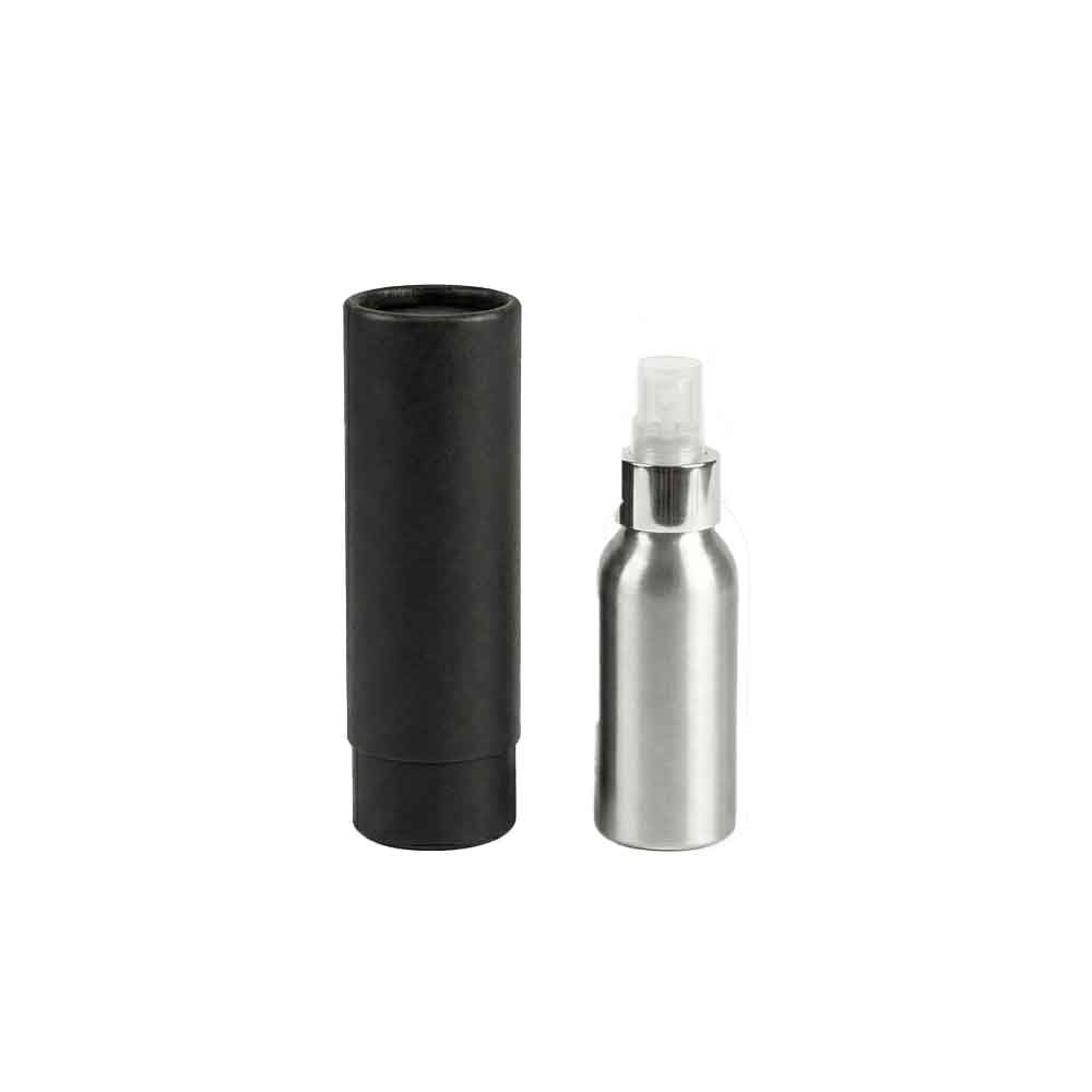 Bouteilles en aluminium à bouchon à vis avec pompe ou atomiseur en option