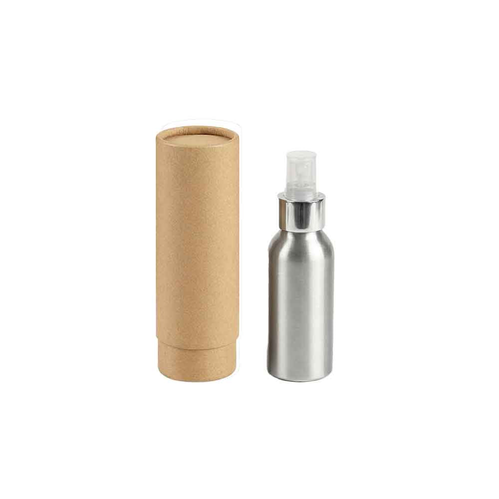 Bouteilles en aluminium à bouchon à vis avec pompe ou atomiseur en option
