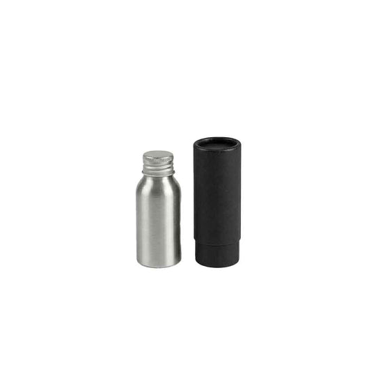 Bouteilles en aluminium à bouchon à vis avec pompe ou atomiseur en option