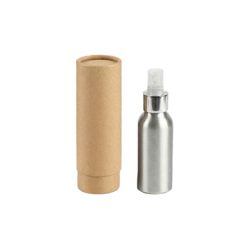 Bouteilles en aluminium à bouchon à vis avec pompe ou atomiseur en option