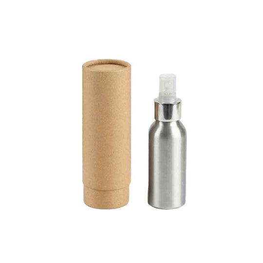 Bouteilles en aluminium à bouchon à vis avec pompe ou atomiseur en option
