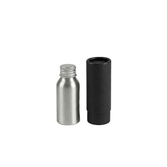 Bouteilles en aluminium à bouchon à vis avec pompe ou atomiseur en option