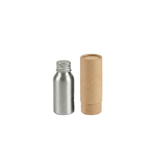 Bouteilles en aluminium à bouchon à vis avec pompe ou atomiseur en option