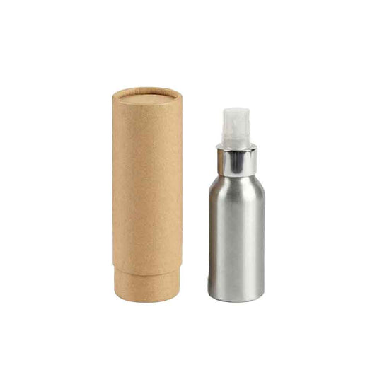 Bouteilles en aluminium à bouchon à vis avec pompe ou atomiseur en option