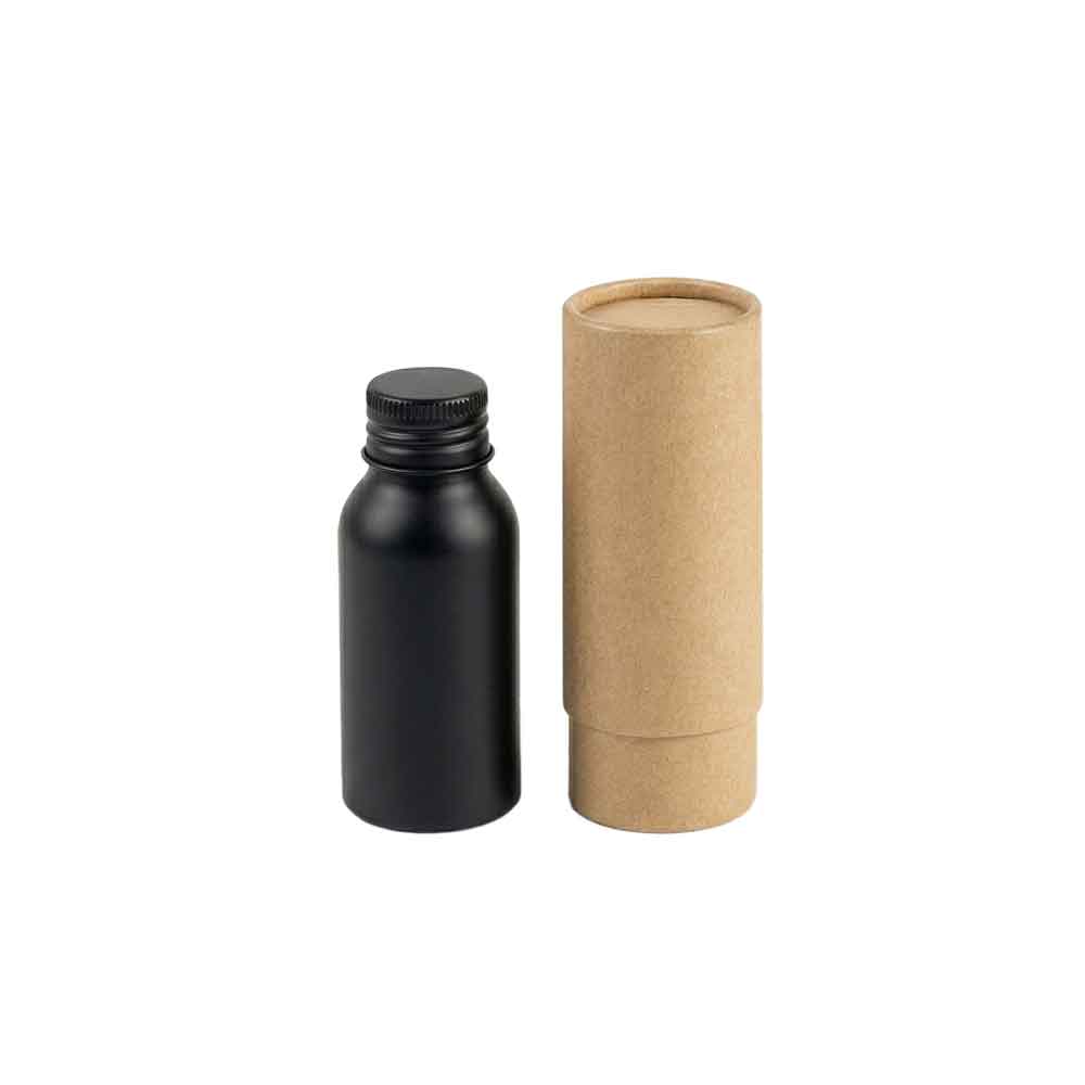 Bouteilles en aluminium à bouchon à vis avec pompe ou atomiseur en option
