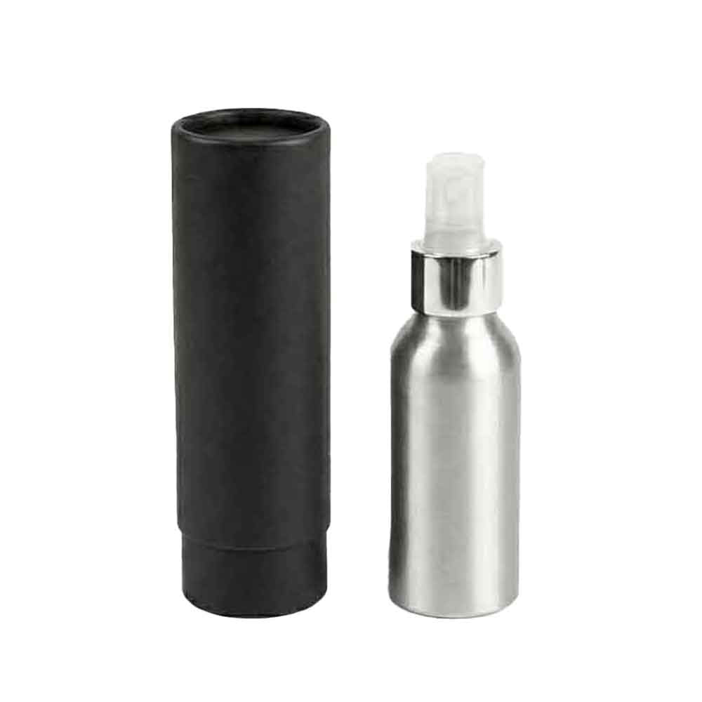 Bouteilles en aluminium à bouchon à vis avec pompe ou atomiseur en option