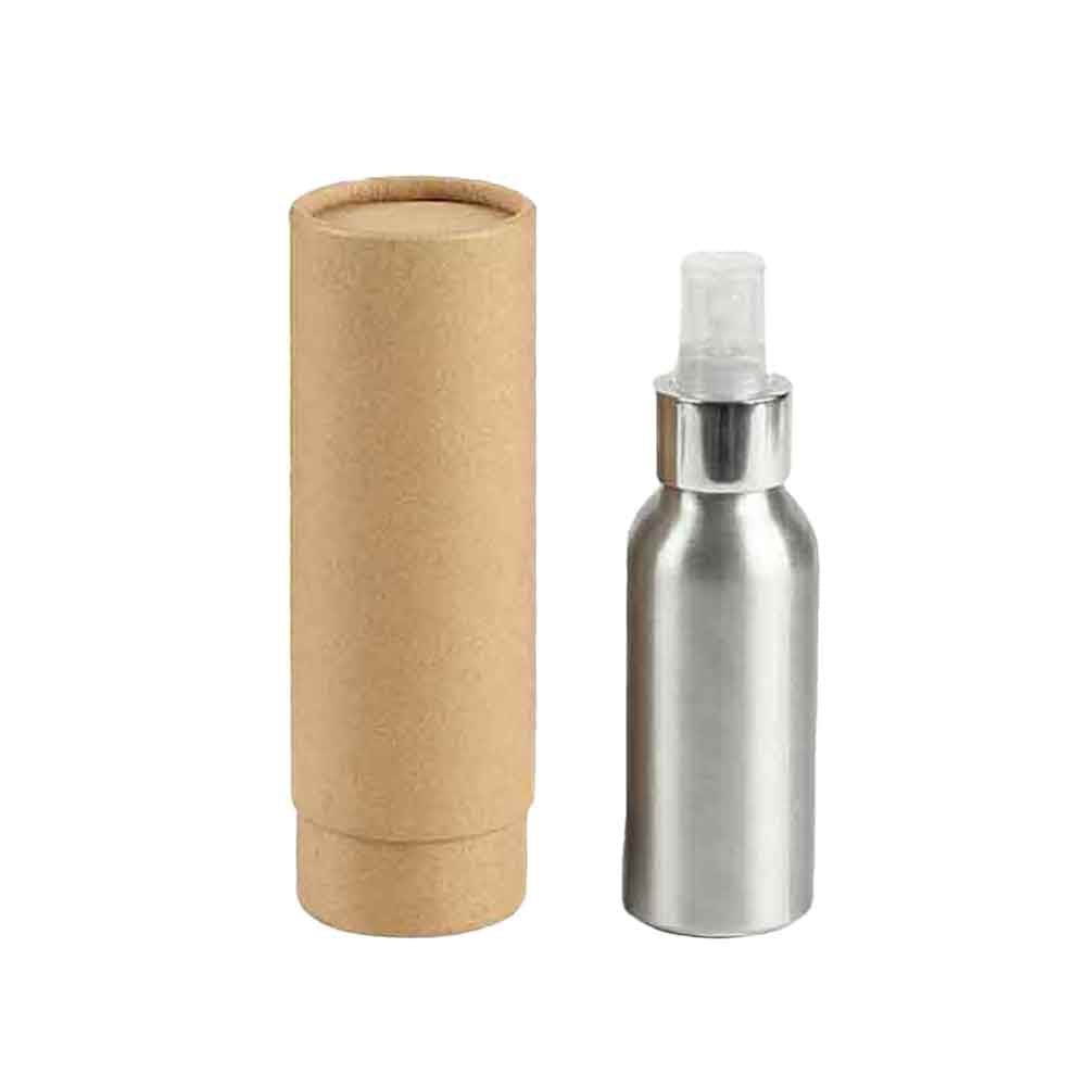 Bouteilles en aluminium à bouchon à vis avec pompe ou atomiseur en option