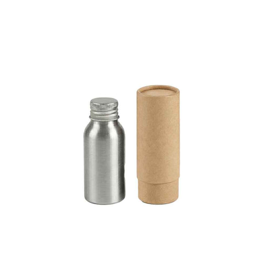 Bouteilles en aluminium à bouchon à vis avec pompe ou atomiseur en option