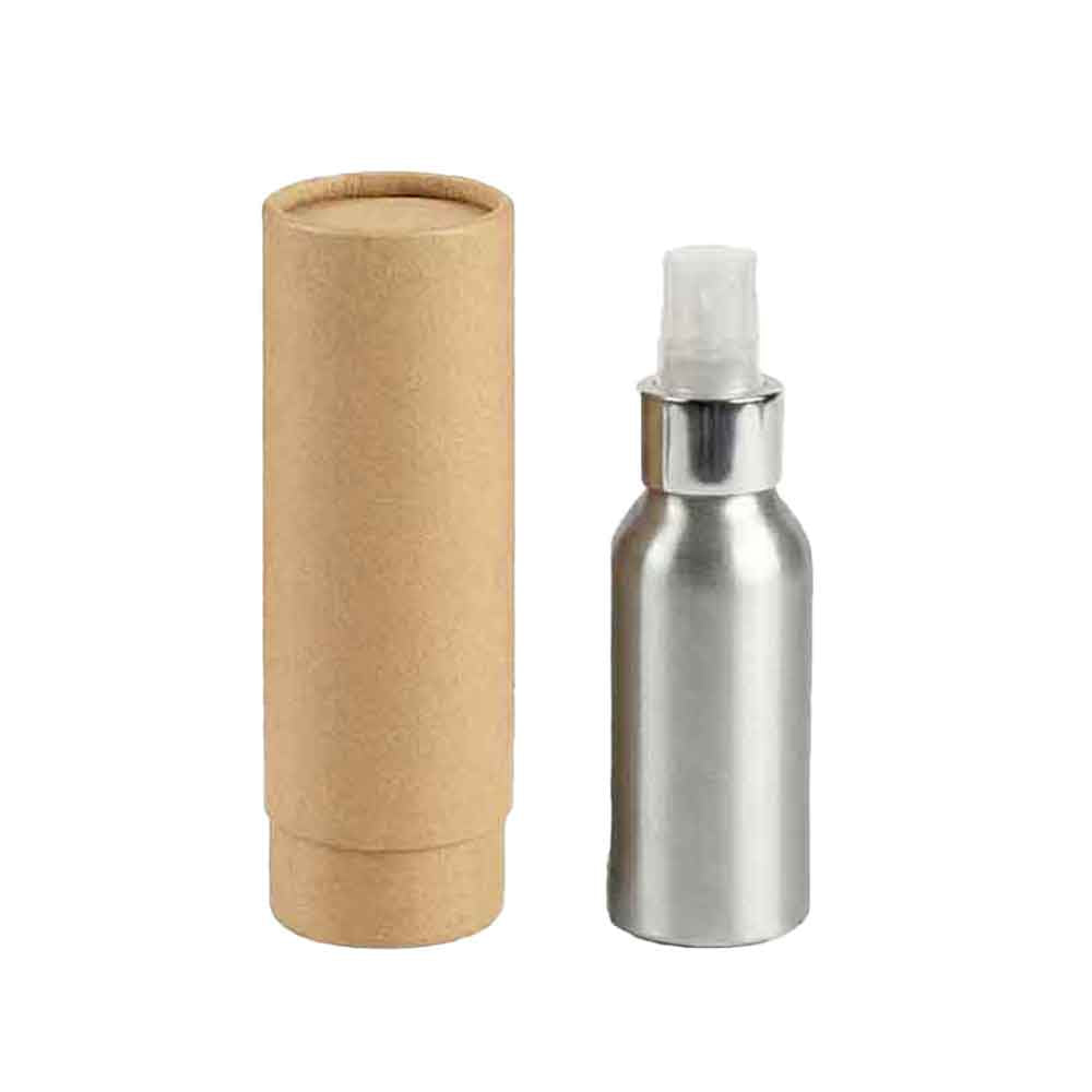 Bouteilles en aluminium à bouchon à vis avec pompe ou atomiseur en option
