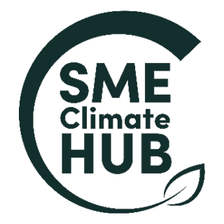 Logo de partenariat sur le climat pour les petites et moyennes entreprises.