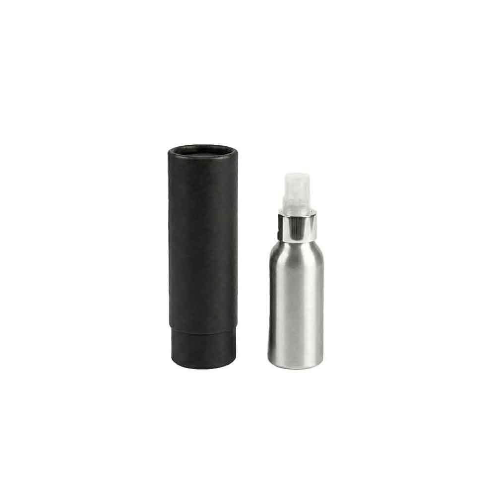Bouteilles en aluminium à bouchon à vis avec pompe ou atomiseur en option