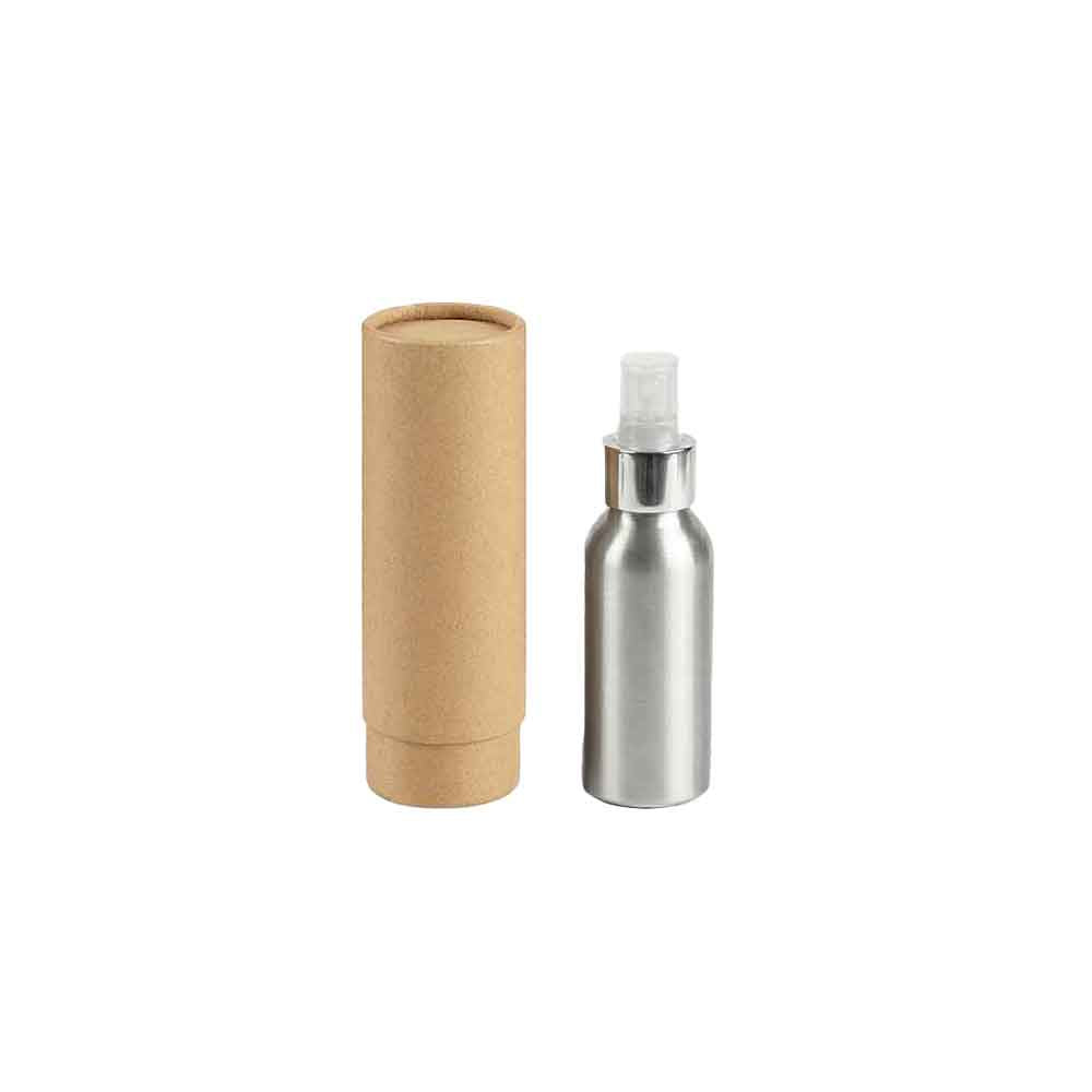 Bouteilles en aluminium à bouchon à vis avec pompe ou atomiseur en option