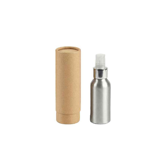 Bouteilles en aluminium à bouchon à vis avec pompe ou atomiseur en option