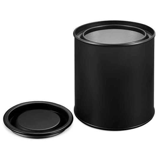 Boîte à couvercle à levier noire sans couvercle.