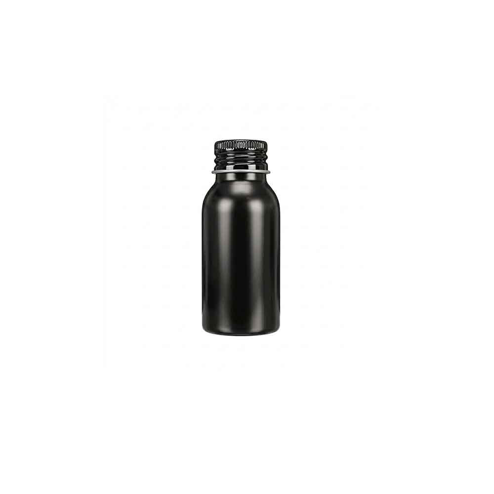 Bouteille en aluminium noir brillant (50 ml)
