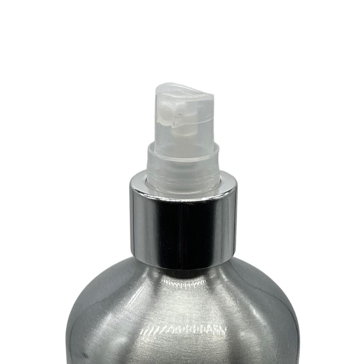 Bouteilles en aluminium à bouchon à vis avec pompe ou atomiseur en option
