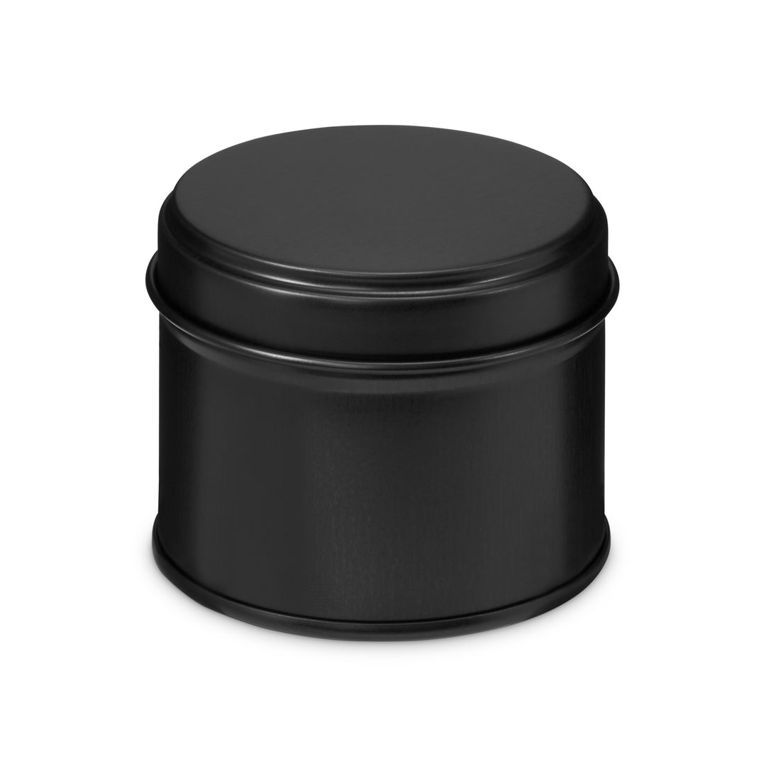 Boîte métallique ronde à soudure latérale noire