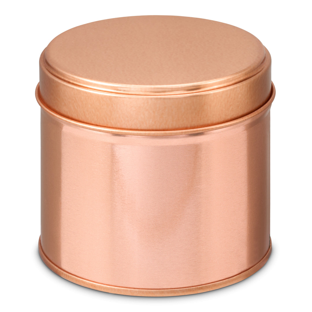 Boîte métallique ronde à soudure latérale doré rose