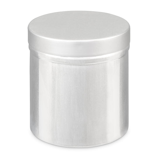 Boîte métallique ronde argentée sans soudure en aluminium