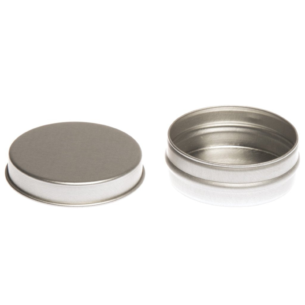 Boîtes métalliques rondes argentées sans soudure pour baumes à lèvres