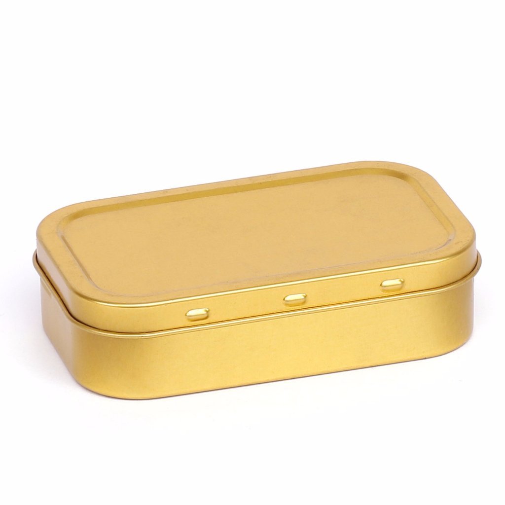 Boîte à tabac rectangulaire dorée