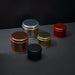Boîte métallique ronde à soudure latérale dorée, rouge, argentée, doré rose ou noire